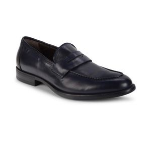 New In Box Bruno Magli ‘Roman’ Navy Blue Leather Penny Loafer Size 9.5 $395.00